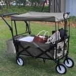 Carucior pliabil cu acoperis, tras-impins, gri - Image 5