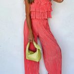 Ruffle Top and Wide Pants Set