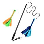 Interactive Dog Cat Feather Toy Feather Teaser Stick Wand Pet Feather Refill Replacement Catcher Product for Kitten - Image 5