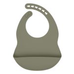 Baby Solid Color Food Grade Silicone Bibs - Image 10