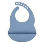 Baby Solid Color Food Grade Silicone Bibs - Image 8