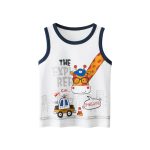 Baby Cartoon Print Pattern Sleeveless Crewneck Tops - Image 29