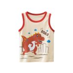 Baby Cartoon Print Pattern Sleeveless Crewneck Tops - Image 12