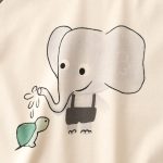 Summer Girls’ Cartoon and Letters Print T-shirt in European and American Style - Image 3