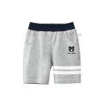 Baby Boy Bear Print Pattern Color Matching Design 2022 Summer New 5-Point Casual Pants - Image 12