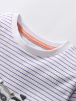 Arrival Autumn Kids’ Long Sleeves Cartoon And Striped Pattern T-Shirt In European And American Style For Summer - Image 3