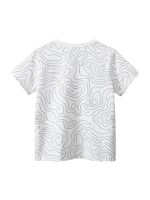 Boys’ Geometric Pattern Printed Casual T-shirt in European and American Style - Image 2
