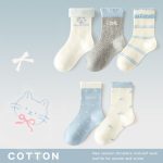 Autumn Arrival Baby Girls Breathable Cute Pattern Socks 1 Lot=5-Pair Set - Image 8