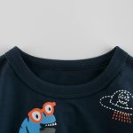 Baby Boy Dinosaur Print Round Collar Short-Sleeved Tee Shirt In Summer - Image 2