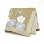 Knitted Beautiful Flower Soft Baby Blanket, Perfect For Newborn Boys And Girls - Image 8