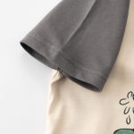 Summer Girls’ Cartoon and Letters Print T-shirt in European and American Style - Image 4