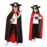 Halloween Pirate Cape Hats 3-Piece Sets, Cape, Hat, Eye Patch. - Image 2