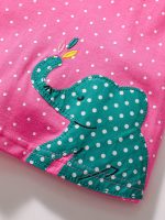 Design Autumn Girls Vivid Dots And Animals Pattern Long Sleeves Dress - Image 4