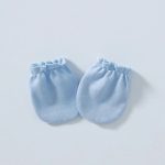 Newborn Baby Solid Color Soft Cotton Gloves For All Seasons - Image 3