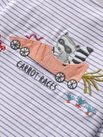 Arrival Autumn Kids’ Long Sleeves Cartoon And Striped Pattern T-Shirt In European And American Style For Summer - Image 4