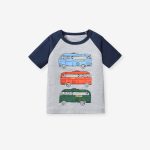 Boys’ Vehicles Cartoon Pattern Short Sleeves T-shirt in European and American Style for Summer - Image 7