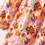 Autumn Arrival Baby Kids Girls Floral Pattern Long Sleeves Crew Neck Dress - Image 3
