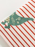 Alligator Cartoon Printing Unisex Kids Striped T-Shirt In European And American Style For Summer - Image 4