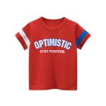 Baby Boy Letters Print Color Matching Design Short-Sleeved Novelty T-Shirt In Summer - Image 16
