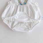 Summer Arrival Baby Girls Cute Sleeveless Colorful Flowers Decorated Strap Onesies - Image 2