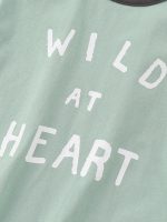 Baby And Kids Boys Words Print Short Sleeves Top And Shorts With Pockets Casual Clothing Set - Image 3