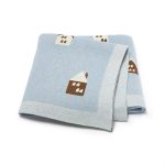 Hot Selling: Spring/Summer Arrival Knitted Cute Little House Soft Baby Blanket, Perfect For Newborn Boys And Girls - Image 2