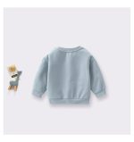 Baby Unisex Kids Plain Rainbow Embroidery Logo Crew Neck Long Sleeve Pullover - Image 5