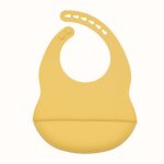 Baby Solid Color Food Grade Silicone Bibs - Image 12