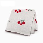 Knitted Cute And Sweet Cherry Soft Baby Blanket, Perfect For Newborn Boys And Girls - Image 6