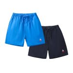 Boys Solid Soft Cotton Casual Style Shorts With Sailboat Logo