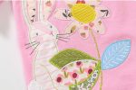 Baby Girl Rabbit Cartoon Floral Ruffle Short Sleeve O-Neck Cotton Summer T-Shirt - Image 4