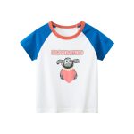 Adorable Cartoon Print Girls’ Patchwork T-Shirt For Summer - Image 6