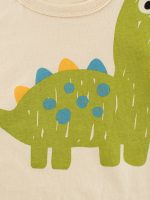 Boys’ Cartoon Dinosaur Print T-Shirt In European And American Style - Image 4