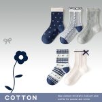 Autumn Arrival Baby Girls Breathable Cute Pattern Socks 1 Lot=5-Pair Set - Image 20