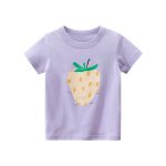 Toddle Girl Cartoon Strawberry Graphic Lovely Summer Tee - Image 7