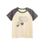 Summer Girls’ Cartoon and Letters Print T-shirt in European and American Style - Image 6