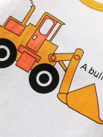 Boys’ Vehicles Cartoon Pattern Short Sleeves T-shirt in European and American Style for Summer - Image 5