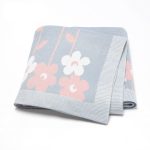 Knitted Beautiful Flower Soft Baby Blanket, Perfect For Newborn Boys And Girls - Image 7