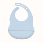 Baby Solid Color Food Grade Silicone Bibs - Image 9