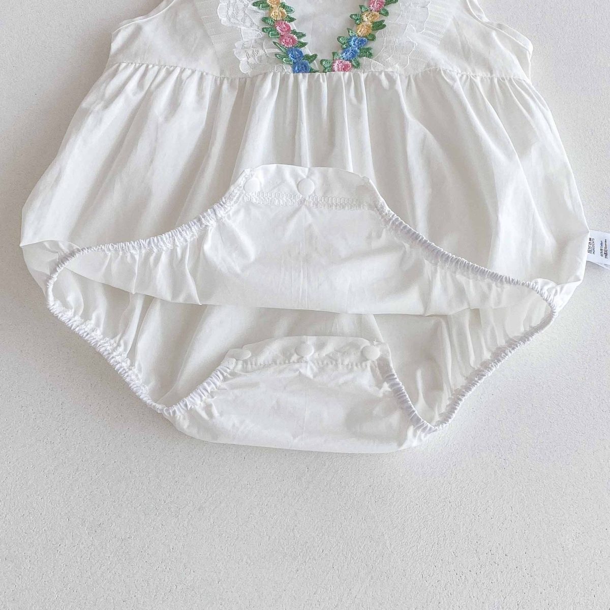 Summer Arrival Baby Girls Cute Sleeveless Colorful Flowers Decorated Strap Onesies - Image 5