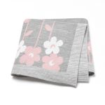 Knitted Beautiful Flower Soft Baby Blanket, Perfect For Newborn Boys And Girls - Image 5