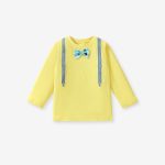Arrival Autumn Girls’ Bow-Knot Attached Long Sleeves T-Shirt In European And American Style - Image 2