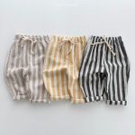 Summer Hot Selling Baby Breathable Thin Striped Loose Comfortable Pants