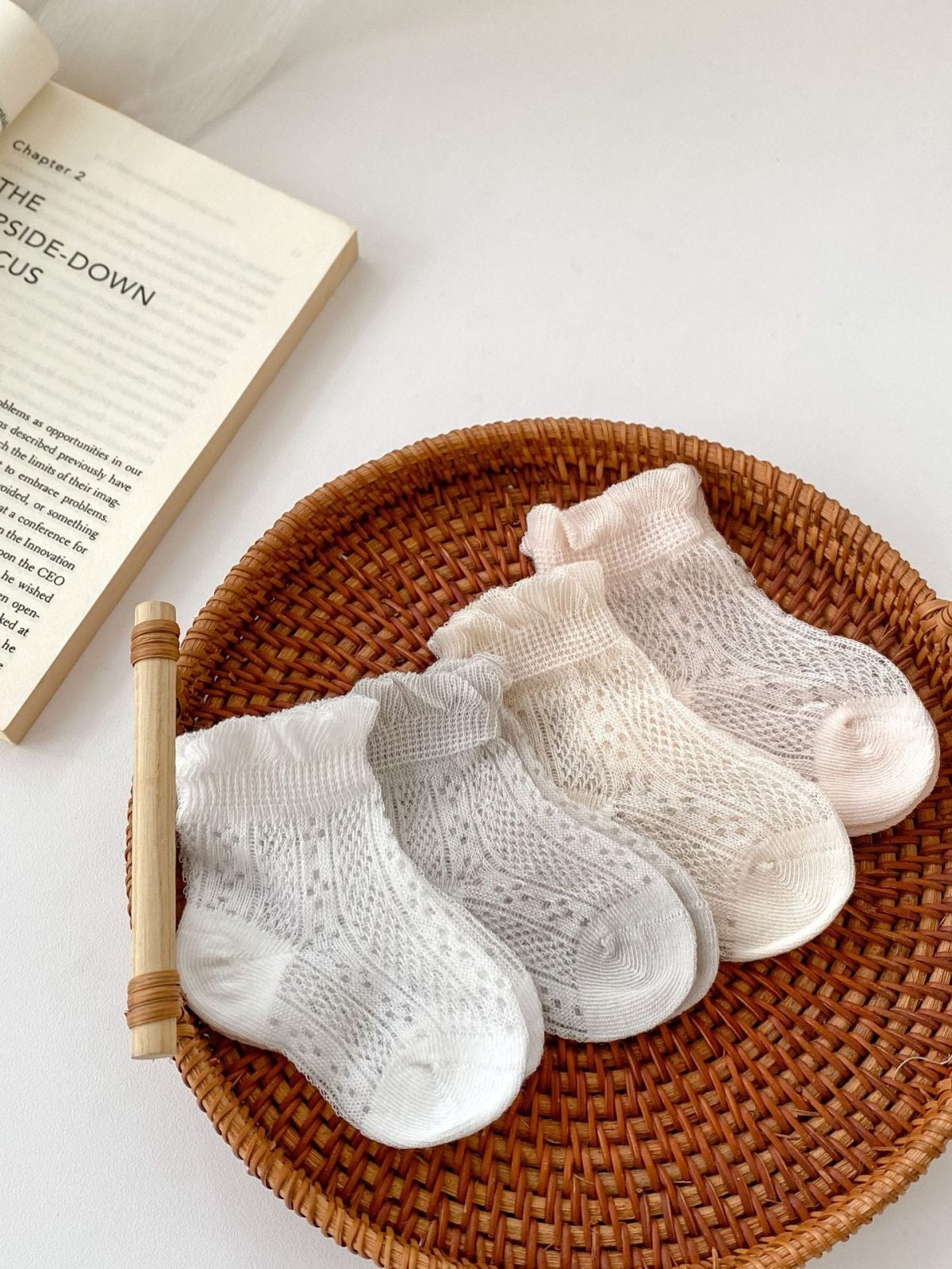 Pairs Summer Super Thin Breathable Socks For Girls: Baby Girls Floral Pattern Socks - Image 1