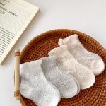 Pairs Summer Super Thin Breathable Socks For Girls: Baby Girls Floral Pattern Socks