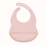 Baby Solid Color Food Grade Silicone Bibs - Image 7