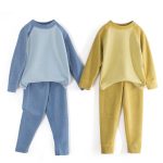 Arrival Autumn Kids Unisex Long Sleeves Simple Casual Top and Solid Color Long Trousers – Clothing Set