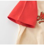 Summer Boys’ Letters Pattern Color Patchwork T-shirt in European and American Style - Image 5