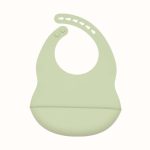 Baby Solid Color Food Grade Silicone Bibs - Image 11
