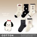 Autumn Arrival Baby Girls Breathable Cute Pattern Socks 1 Lot=5-Pair Set - Image 6
